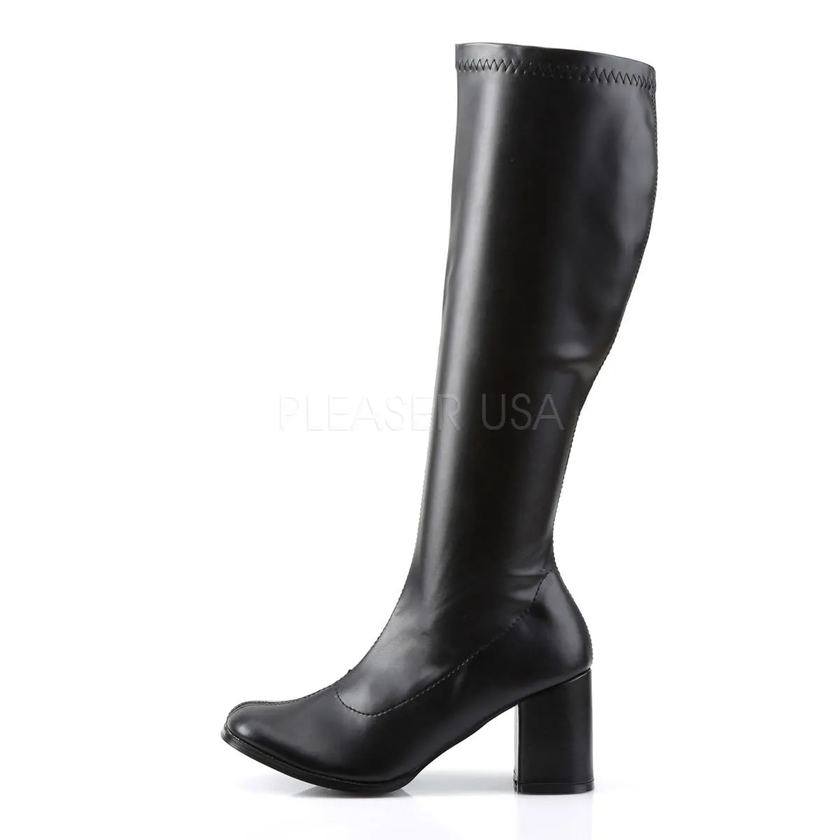 3 Inch Heel GOGO-300 Black Pu