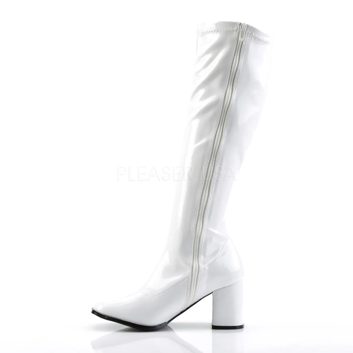 3 Inch Heel GOGO-300 White Pat