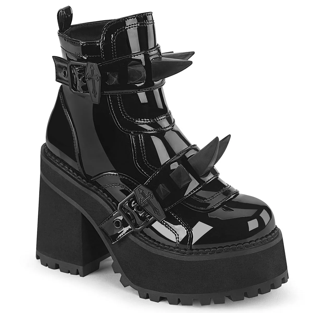 4 Inch Heel ASSAULT-72 Black Patent