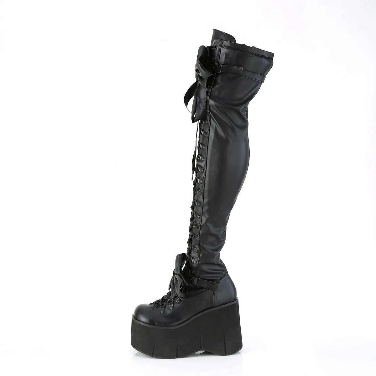 4 Inch Wedge Platform KERA-303 Black Pu