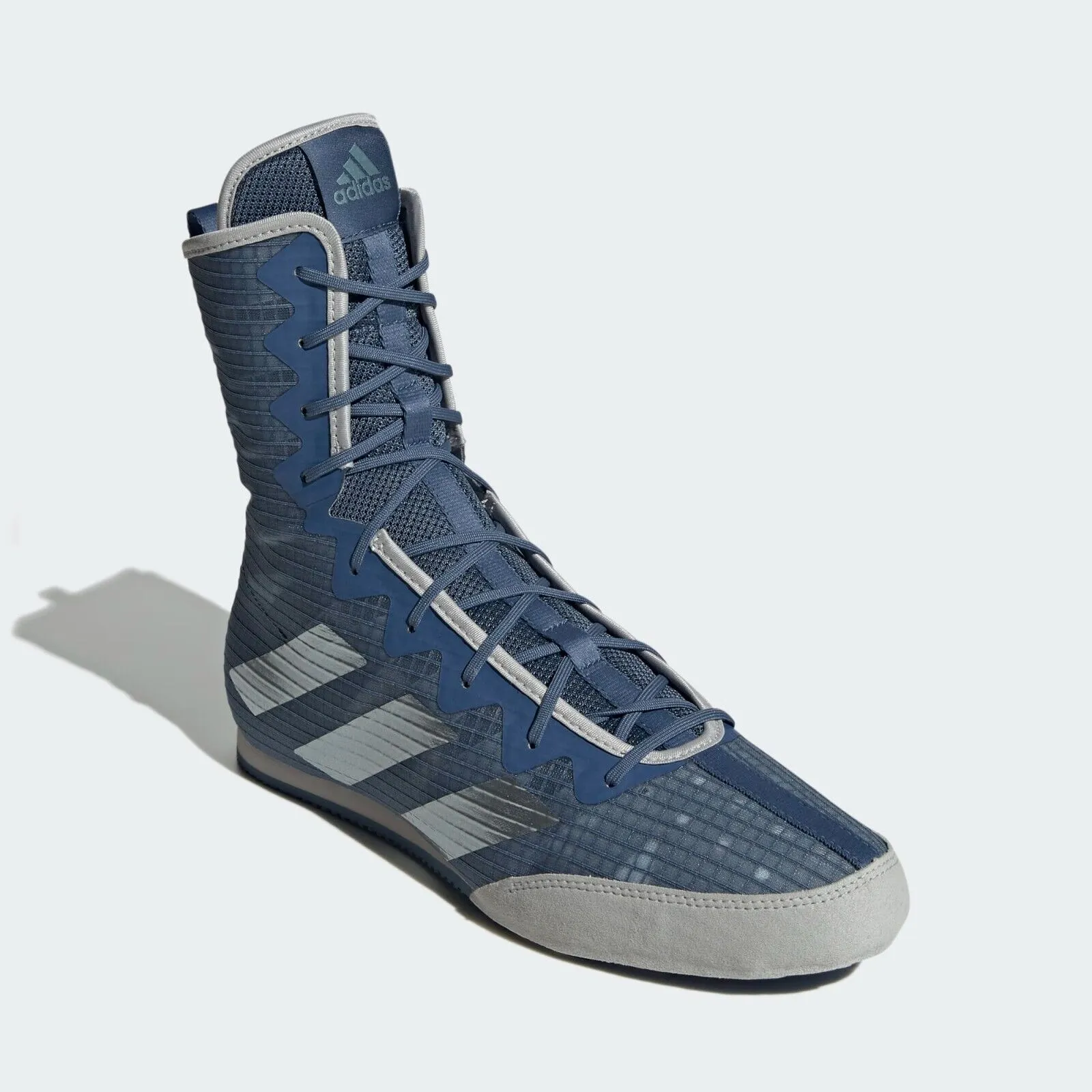 adidas Mens Box Hog 4 Boxing Boots Navy Blue Mid Cut