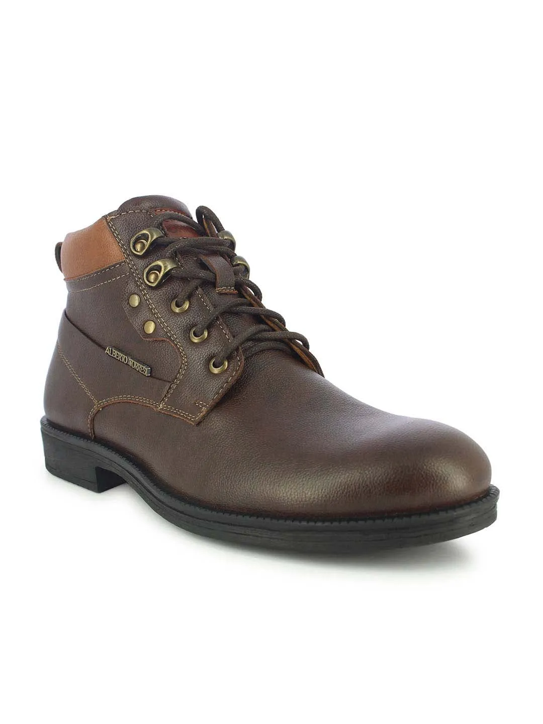 Alberto Torresi Men's Reynad Brown And Tan Boots