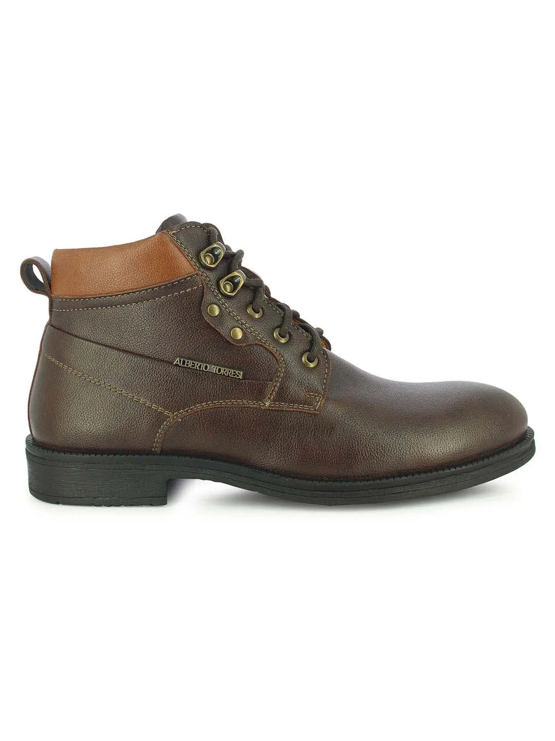 Alberto Torresi Men's Reynad Brown And Tan Boots