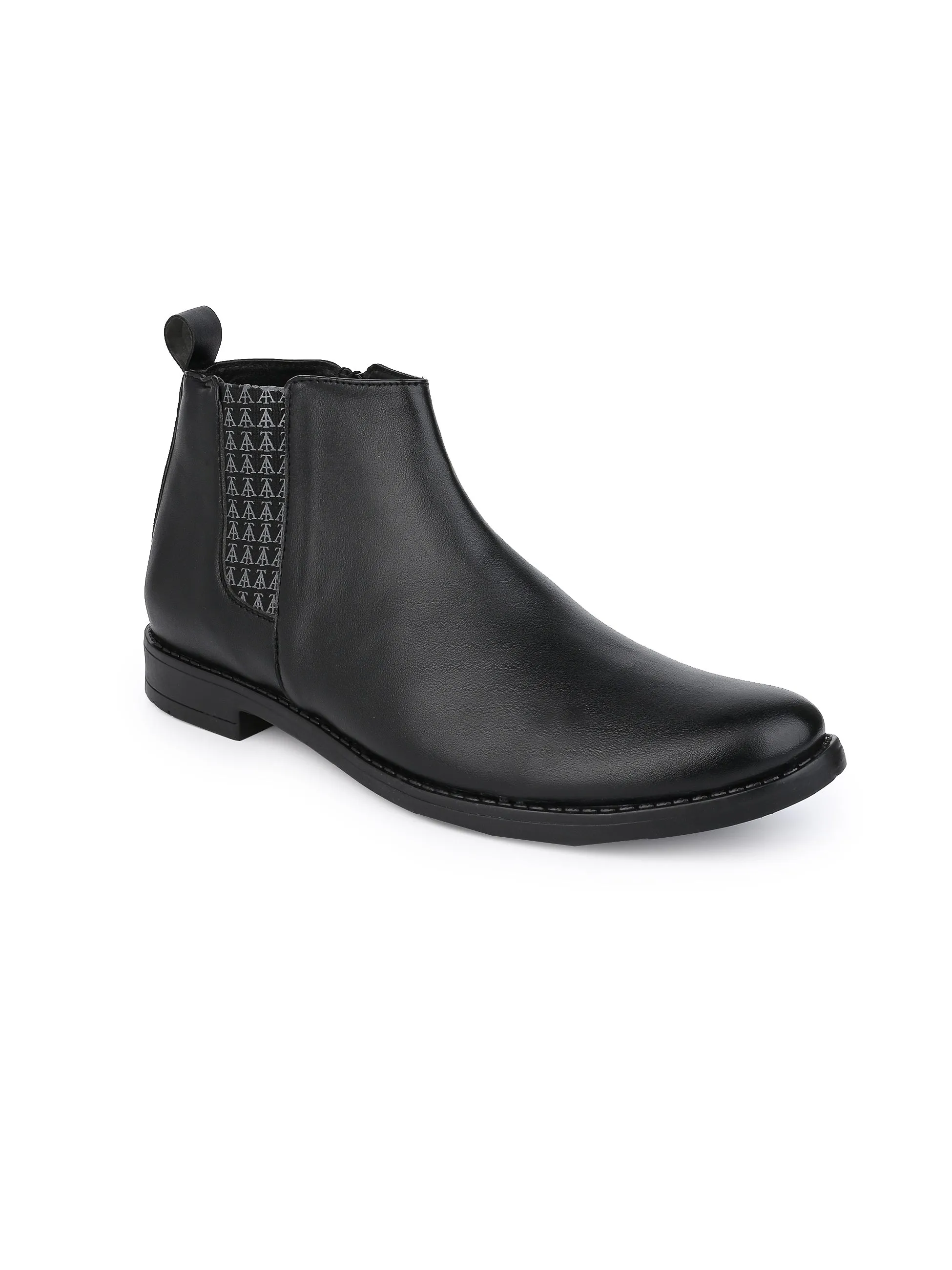 Alberto Torresi Synthetic Black Chelsea Boots For Men