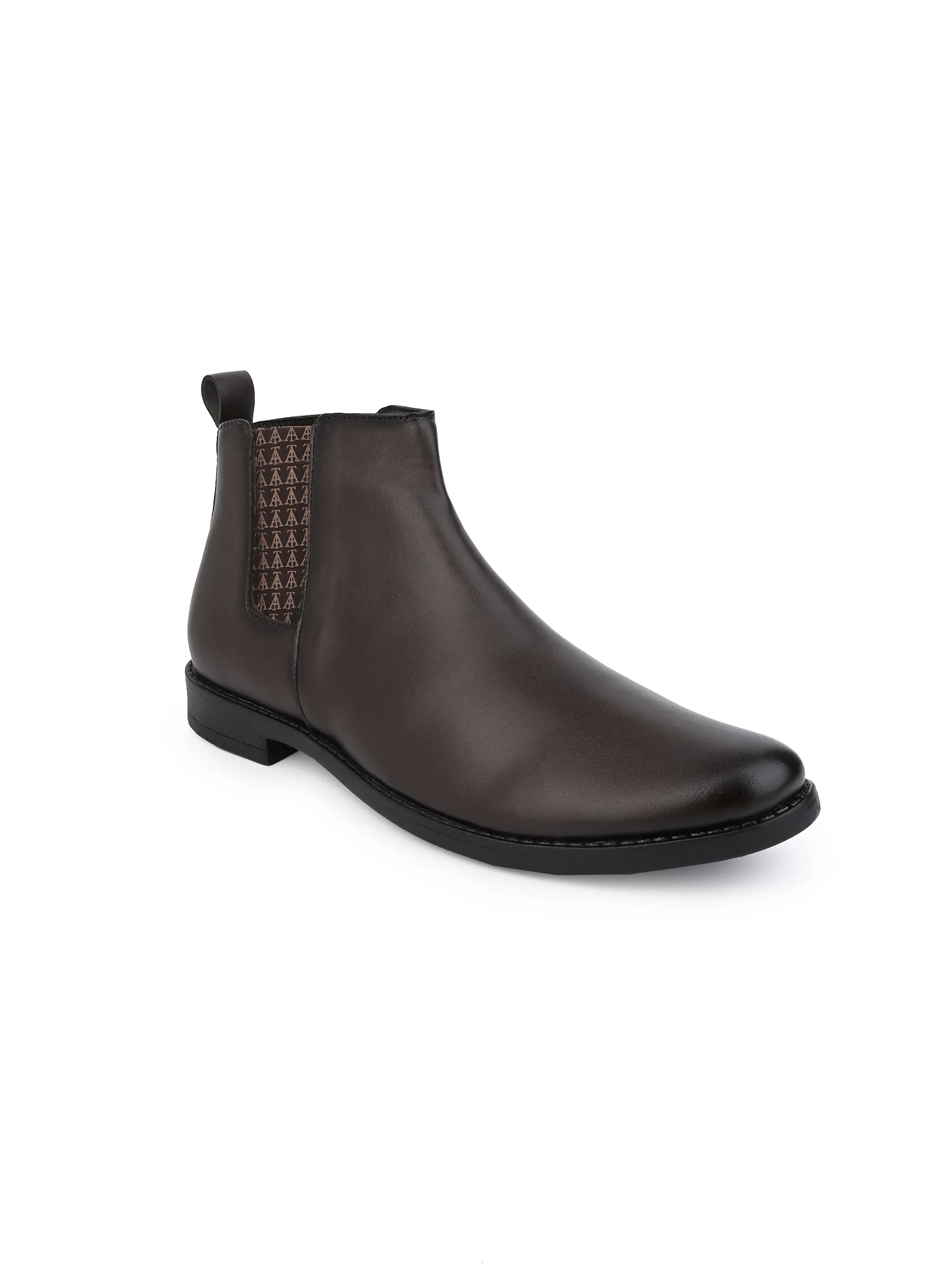 Alberto Torresi Synthetic Brown Chelsea Boots For Men