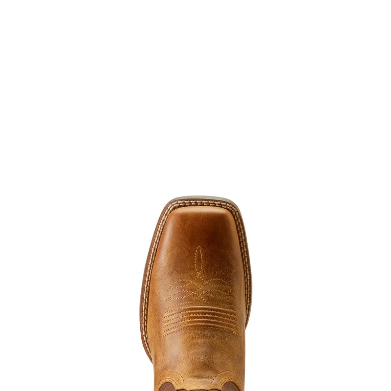 'Ariat' Women's 12 Round Up Ruidoso Western Square Toe - Pearl / Burnished Chestnut