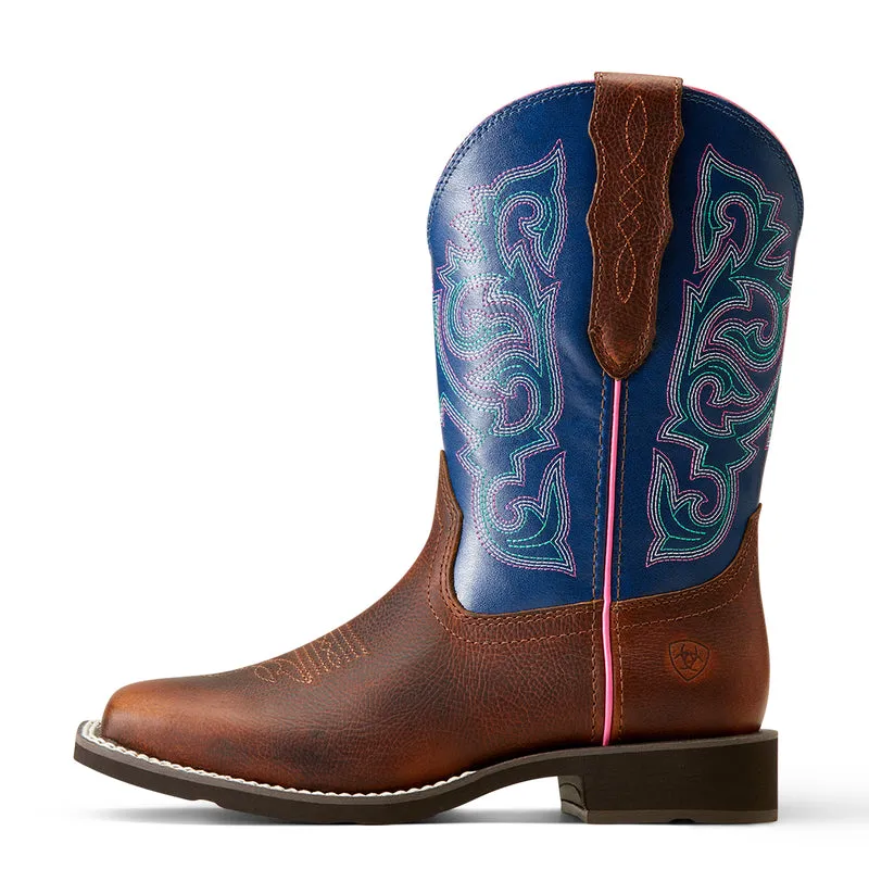 'Ariat' Women's 9 Delilah Stretchfit Square Toe - Dark Cottage / Ole Blue