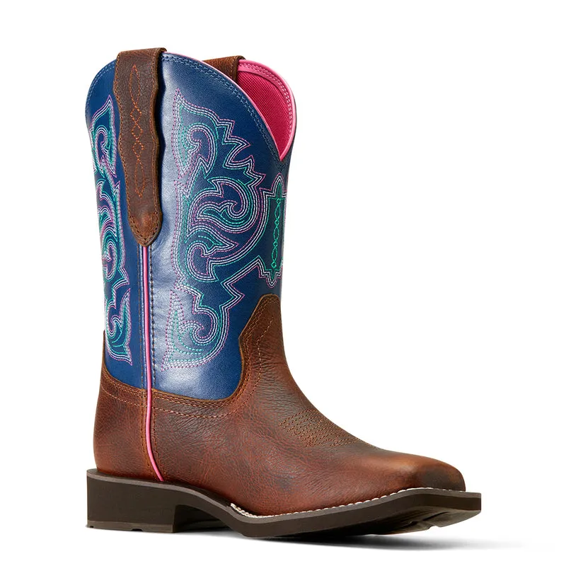 'Ariat' Women's 9 Delilah Stretchfit Square Toe - Dark Cottage / Ole Blue