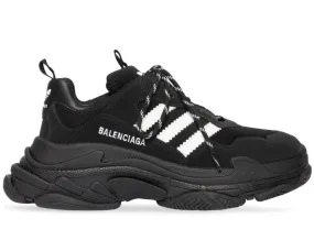 BALENCIAGA / ADIDAS TRIPLE S TRAINERS IN BLACK