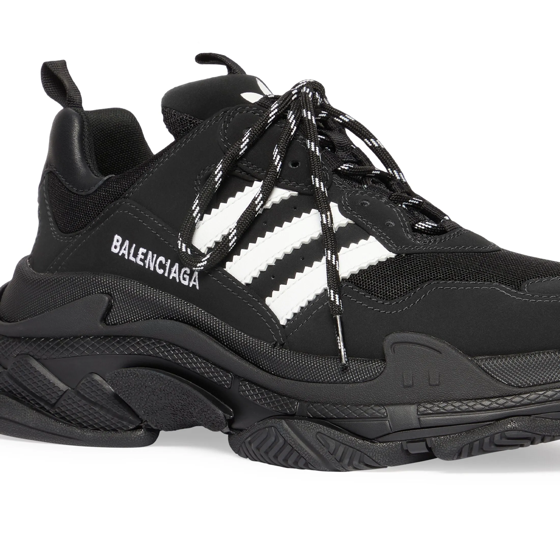 BALENCIAGA / ADIDAS TRIPLE S TRAINERS IN BLACK