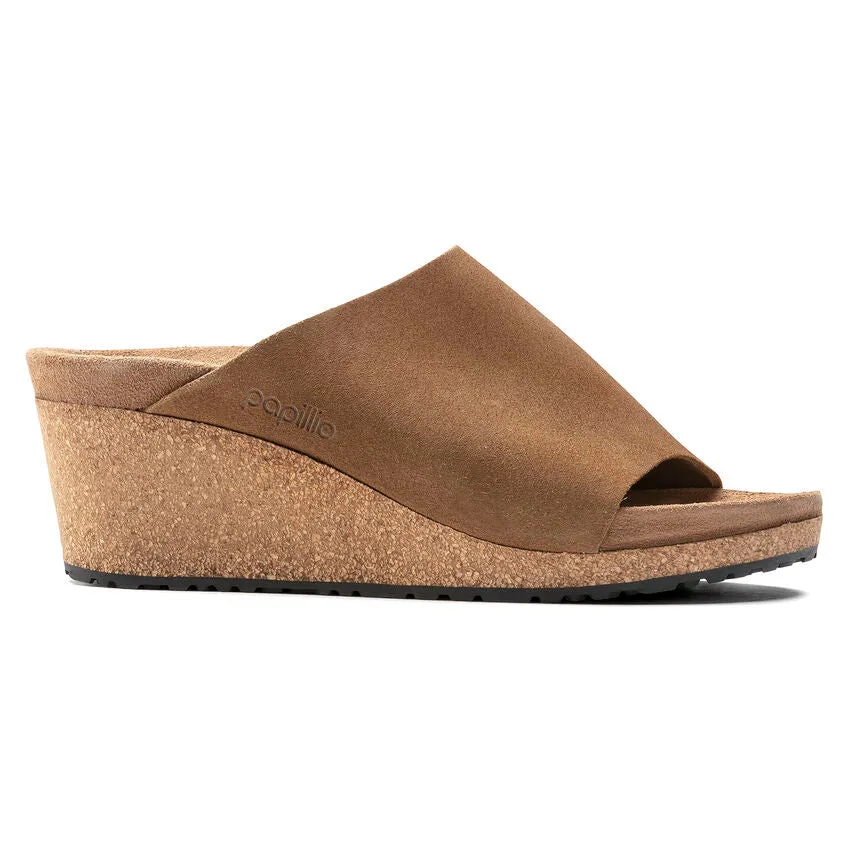 'Birkenstock USA' Women's Namica Suede Leather Wedge Sandal - Tea