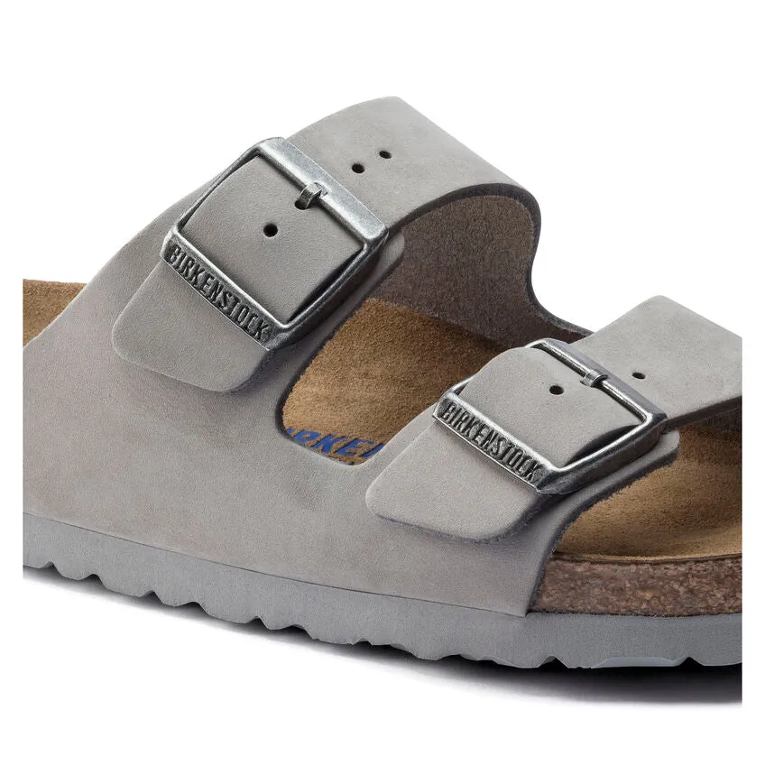 'Birkenstock' Women's Arizona Nubuck Leather Sandal - Dove Grey