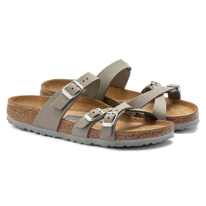 'Birkenstock' Women's Franca Soft Bed Leather Sandal - Dove Grey