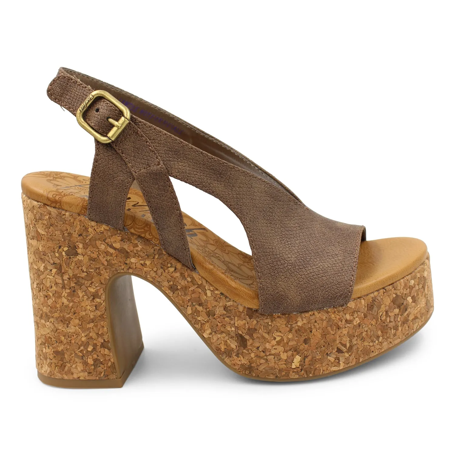 'Blowfish Malibu' Women's Partea Wedge Sandal - Taupe Prospector