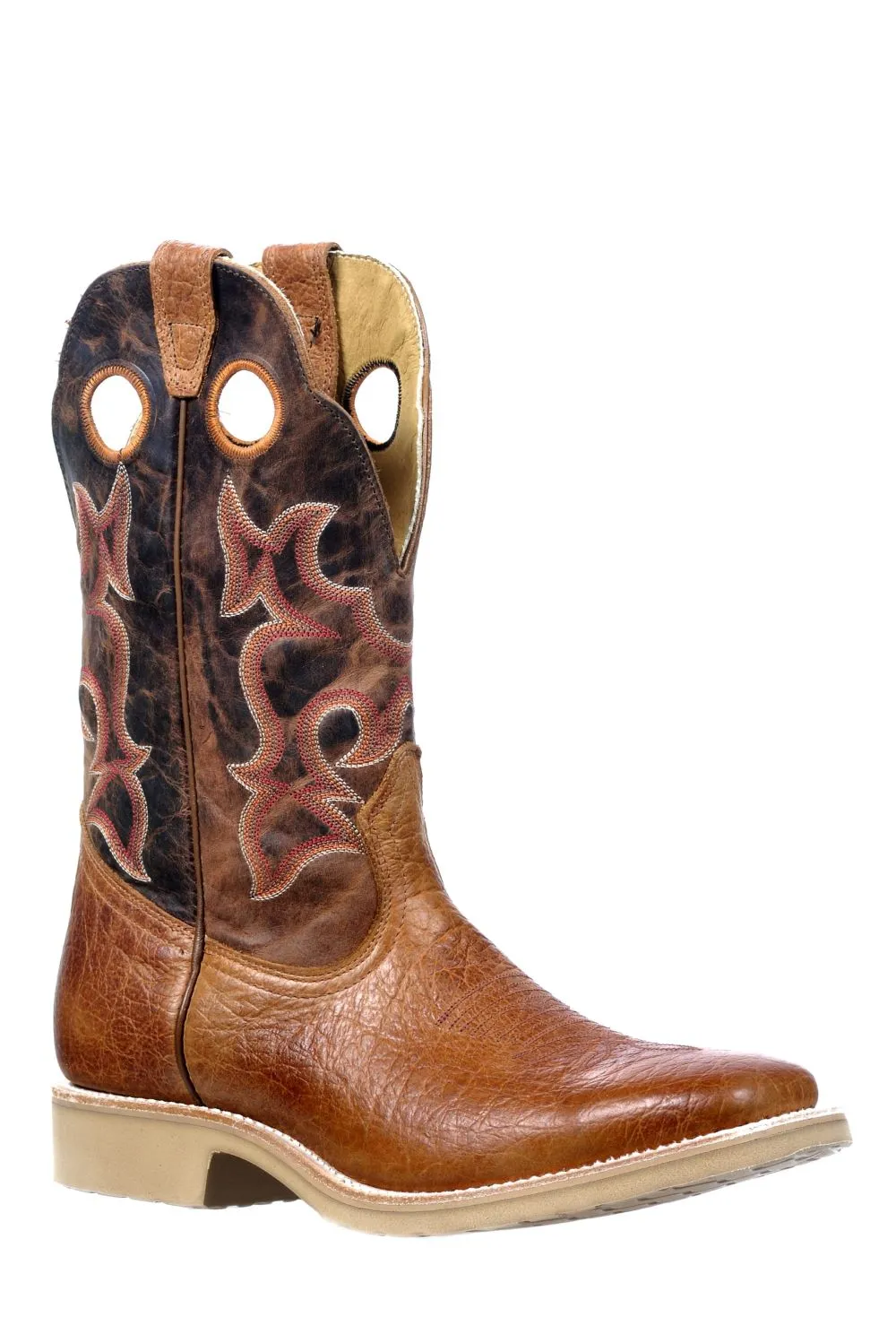 'Boulet' Men's 12 Western Wide Square Toe - Blister Cognac / Navajo Honey