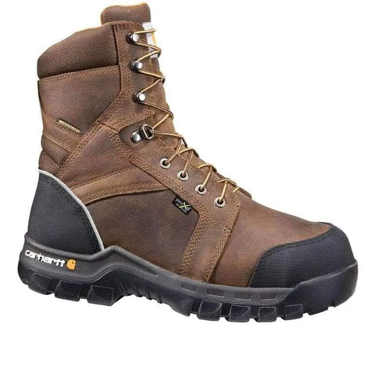 'Carhartt' Men's 8" Rugged Flex Int. MetGuard WP Comp Toe - Brown