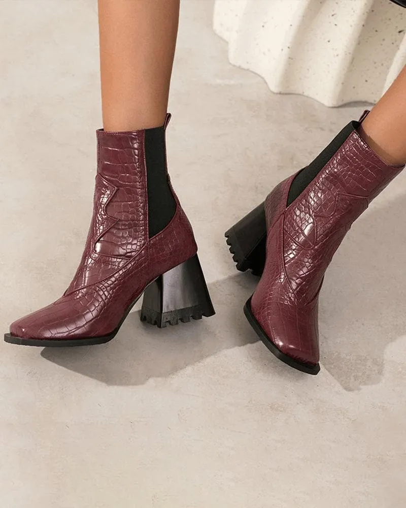 Casual Slip On Ankle Boots