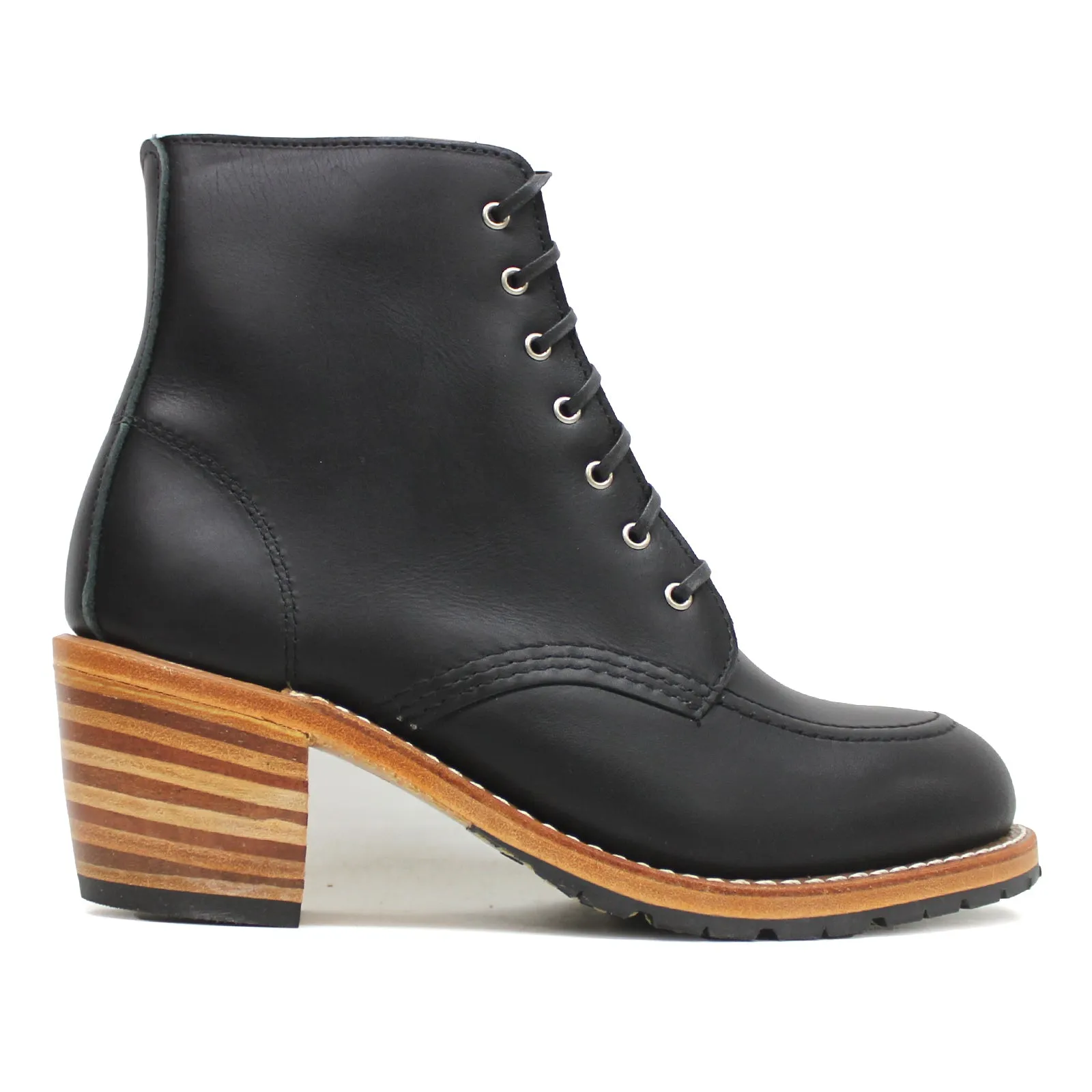 Clara Full Grain Leather Women's Heeled Ankle Boots