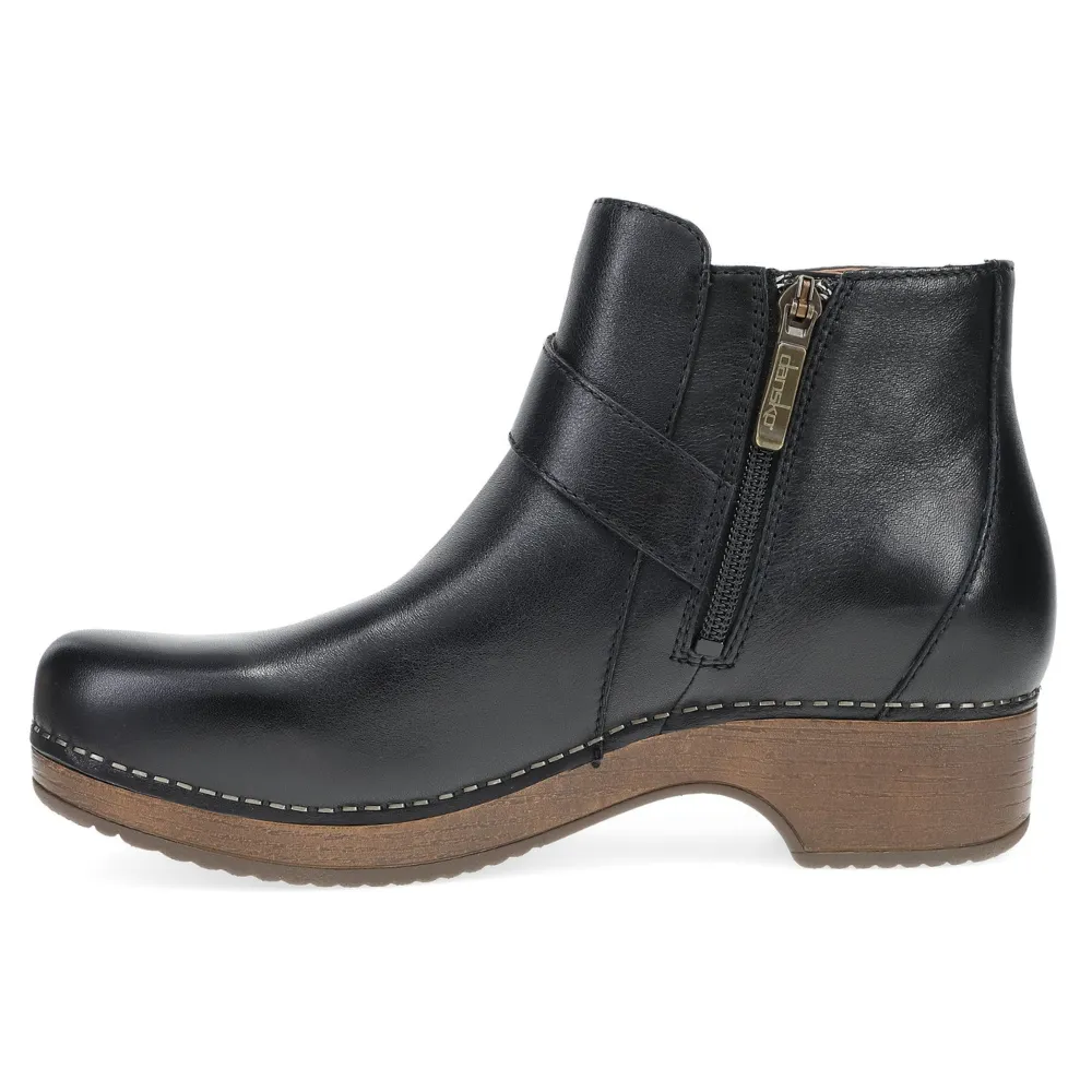 Dansko Brennan Black Calf Leather Boot (Women's)