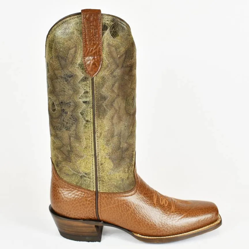 Denver Mountain Western Riding Boot with Tan Shoulder Leather, Riding Heel