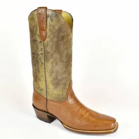 Denver Mountain Western Riding Boot with Tan Shoulder Leather, Riding Heel