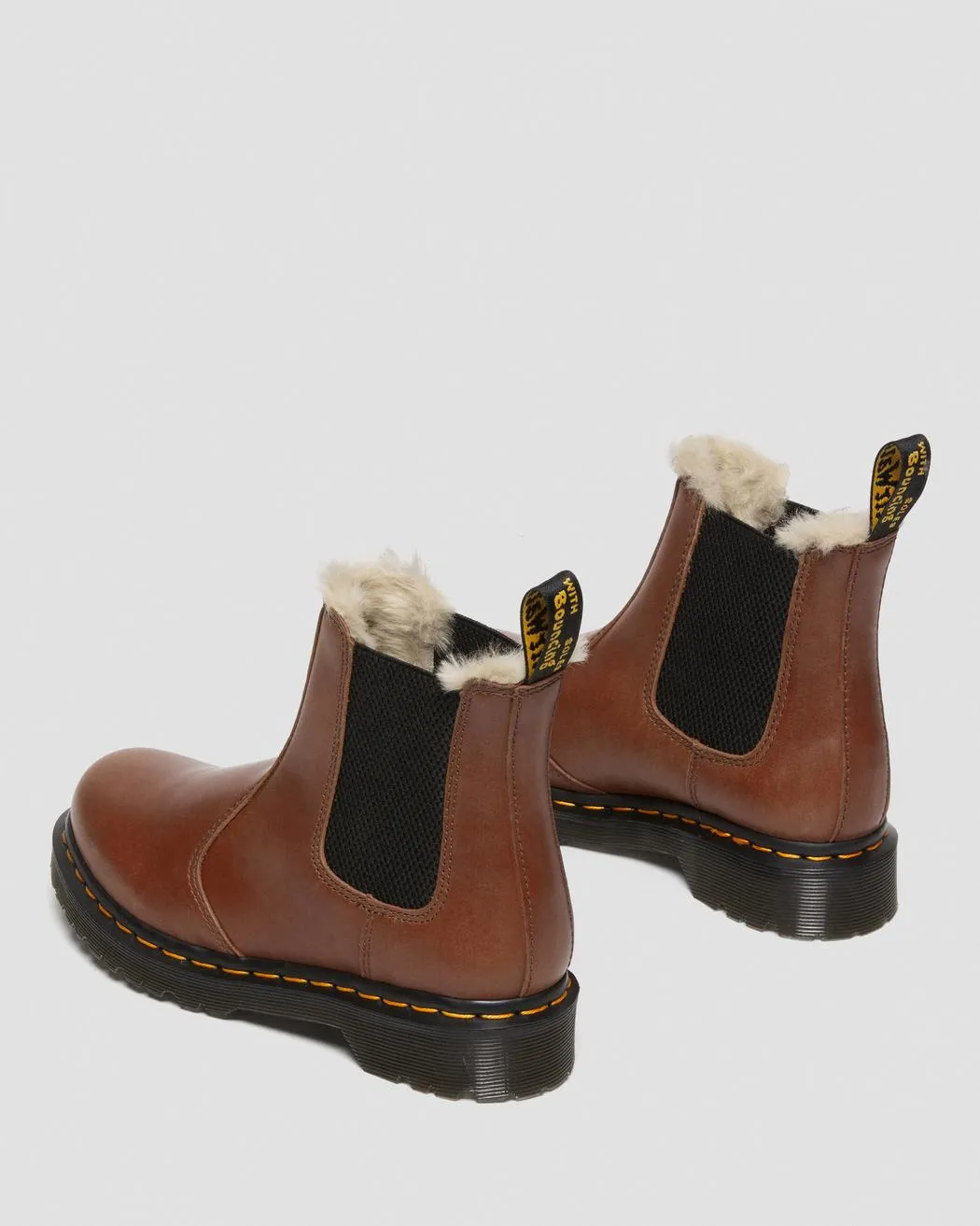 Dr Martens - 2976 Leonore Chelsea Boots Faux Fur Tan Farrier 27784225