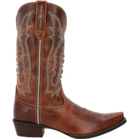 'Durango' Women's 12" Crush Western Snip Toe - Toasted Pecan