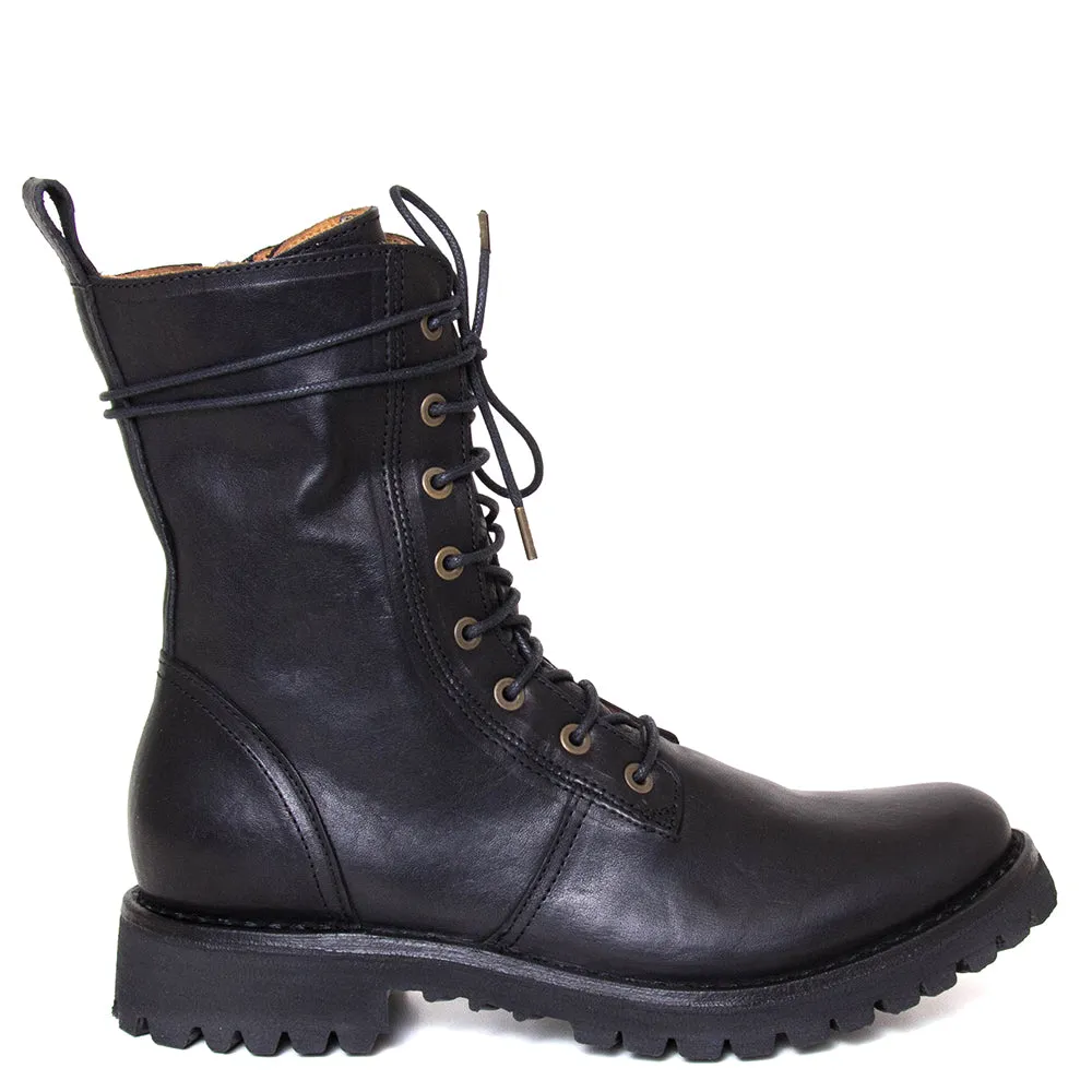 Egos Women's Leather Combat Boot