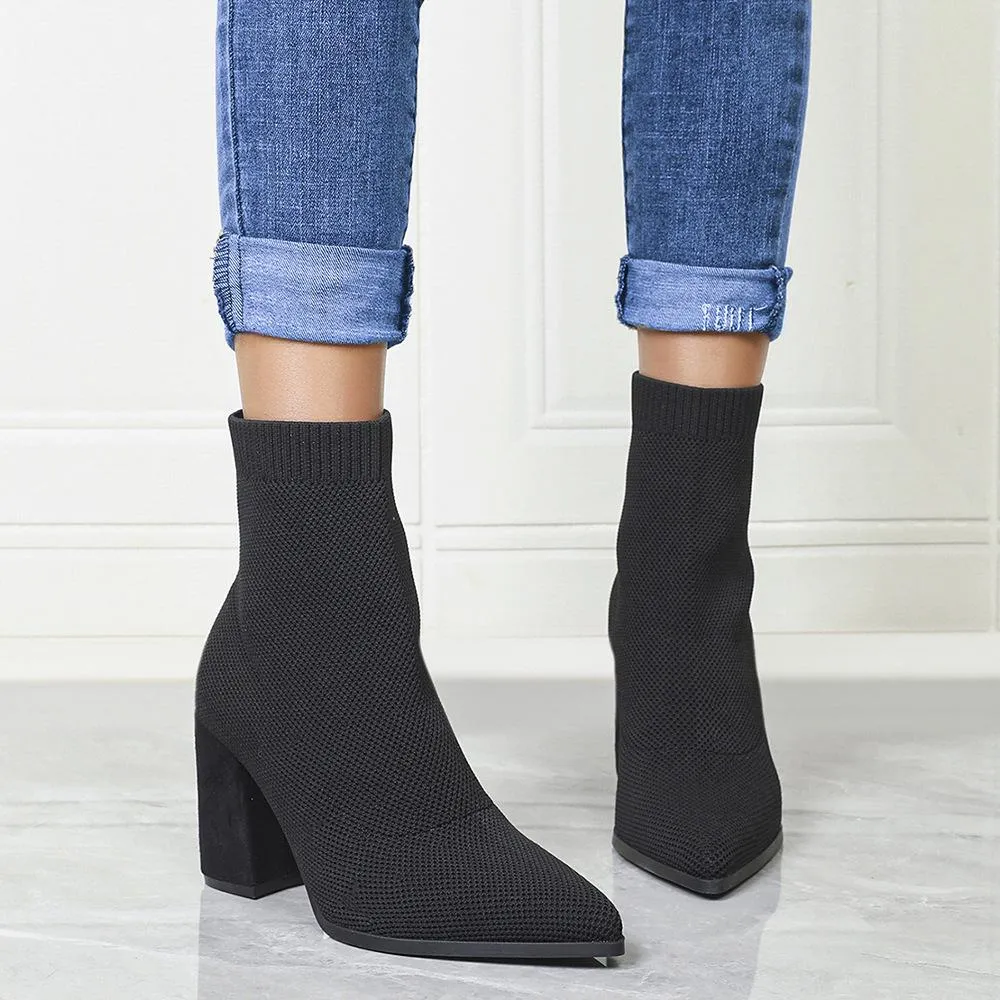 Flyknit Fabric Ankle Boots