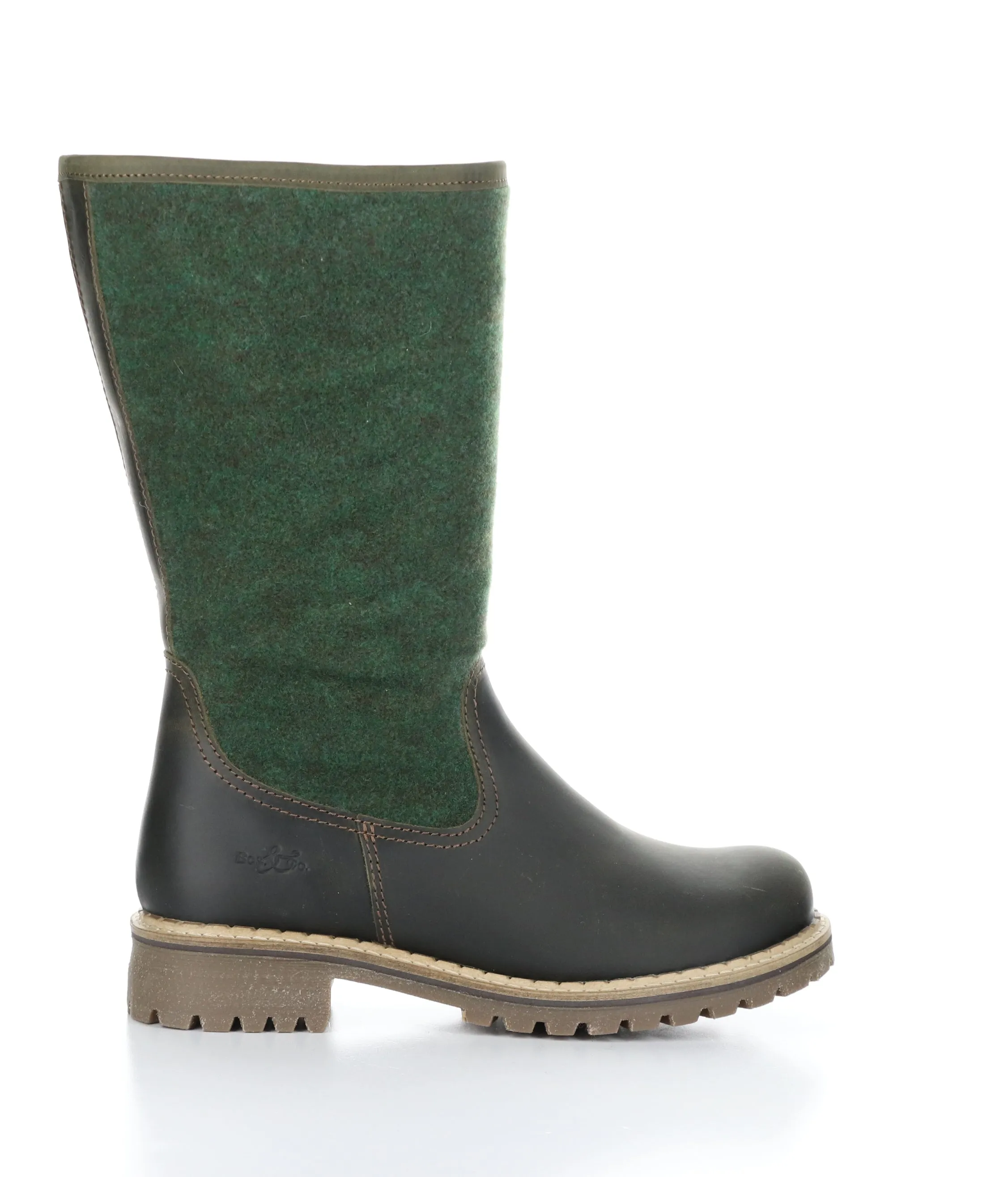 HANAH OLIVE Round Toe Boots