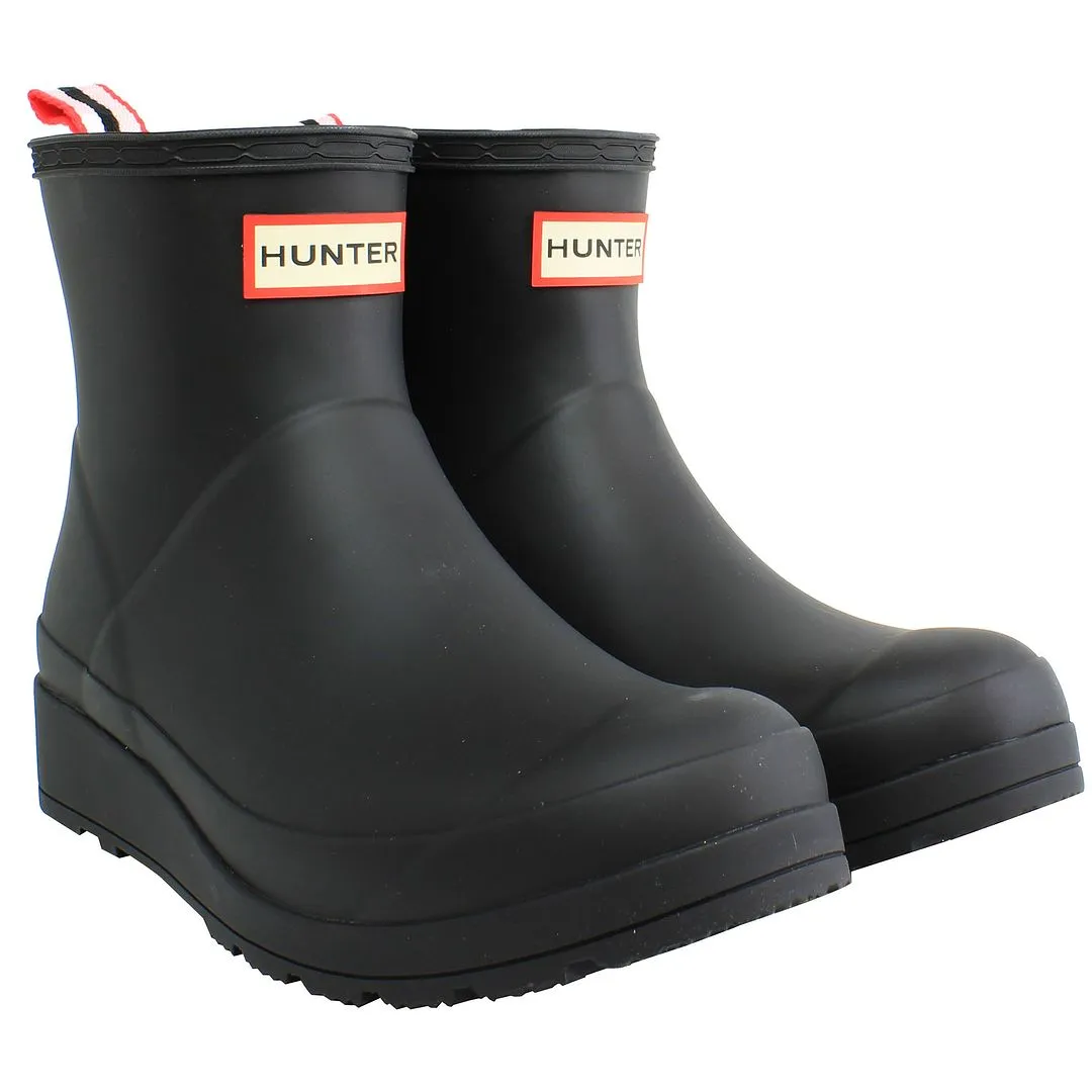 Hunter Play Short Womens Black Wellies Boots