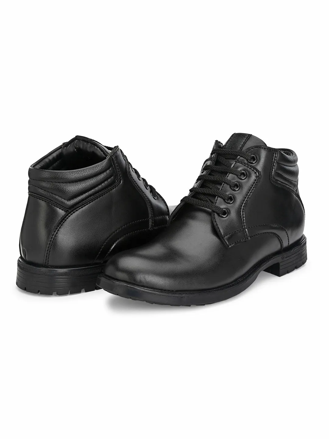 Jerry Lace-up Black Boots