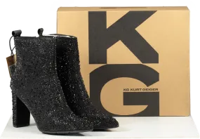 Kurt Geiger Suri Black Crystal Embellished Heeled Ankle Boots BNIB UK 5 EU 38 👠