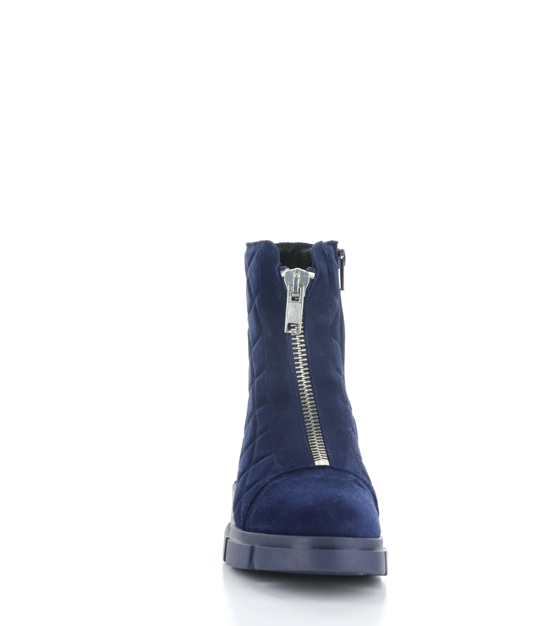 LANE NAVY Round Toe Boots