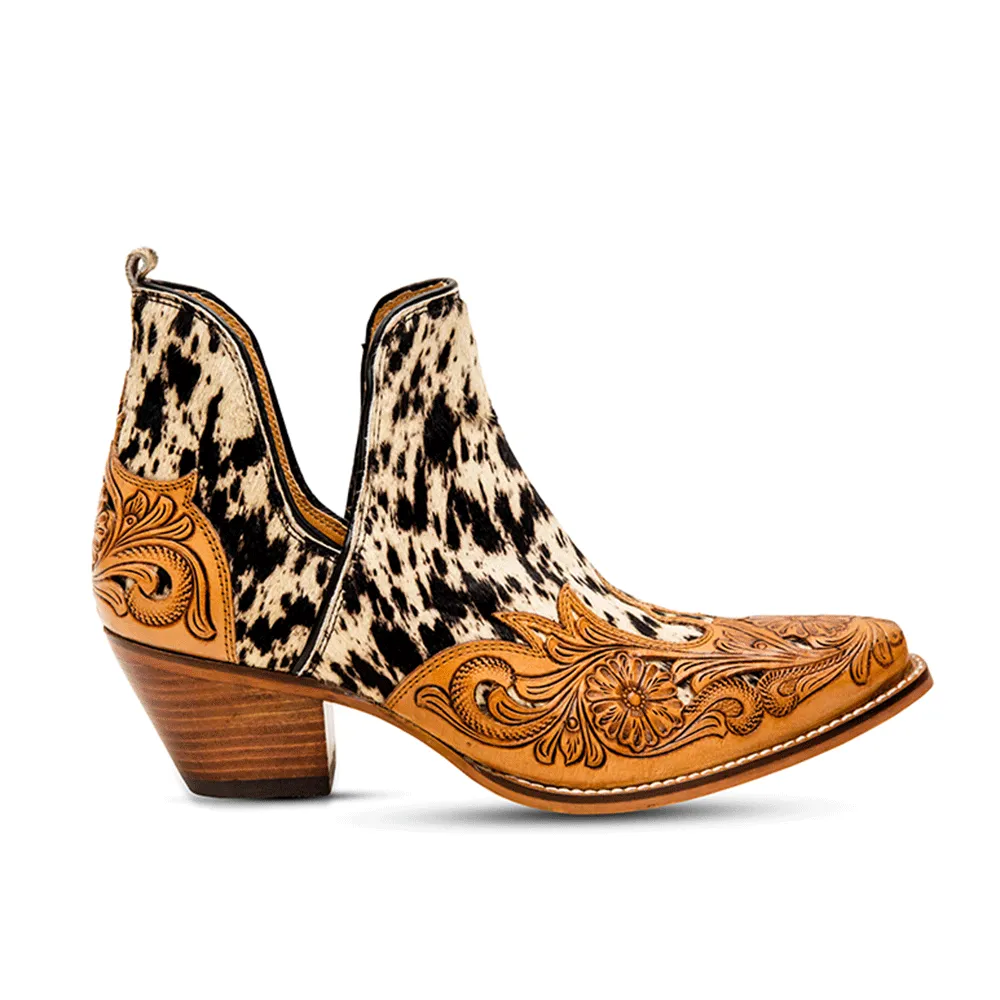 Myra Bag West Street Western Hand-Tooled Leather Booties Boots