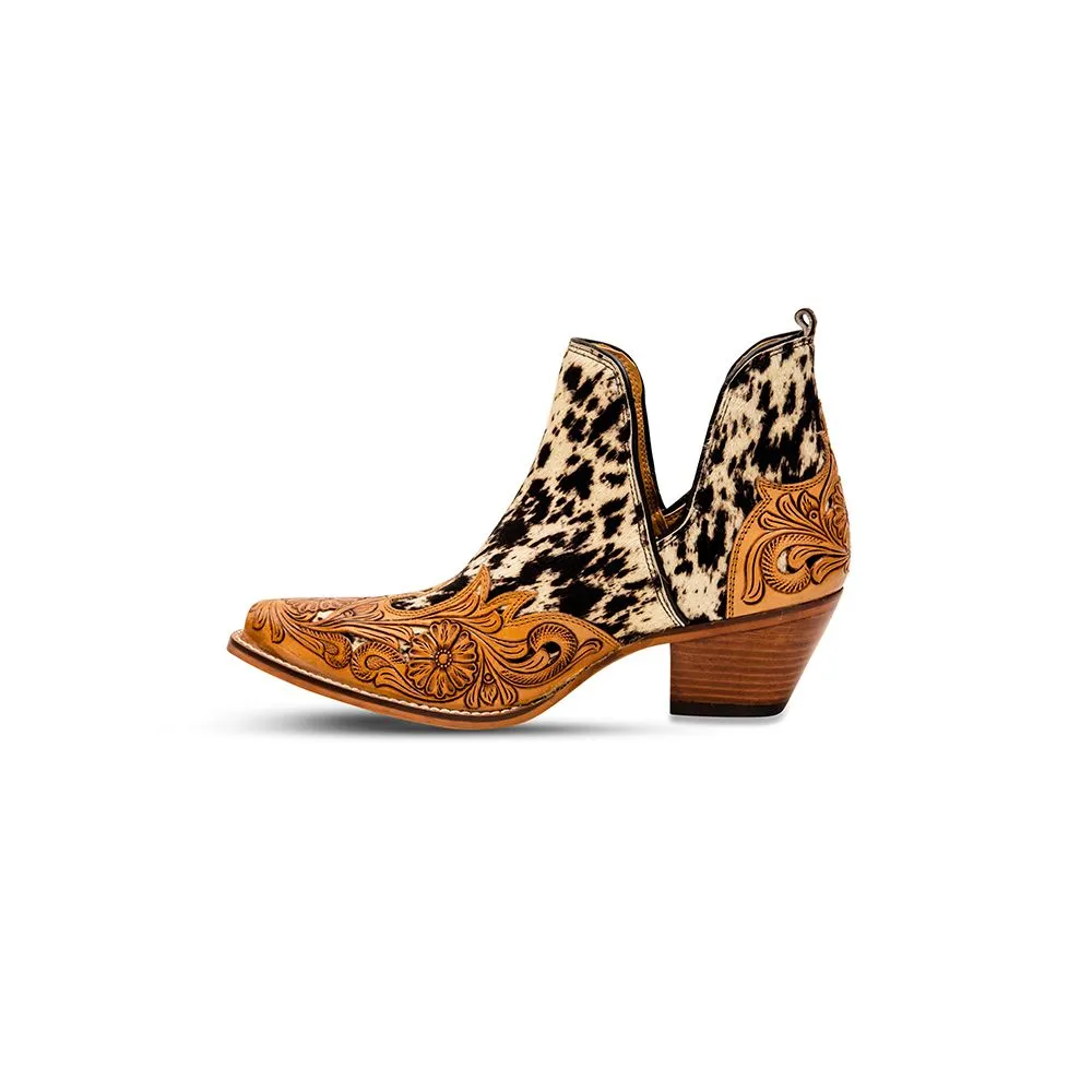 Myra Bag West Street Western Hand-Tooled Leather Booties Boots