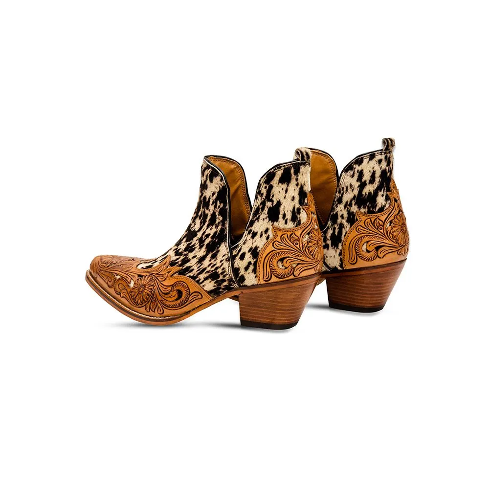 Myra Bag West Street Western Hand-Tooled Leather Booties Boots