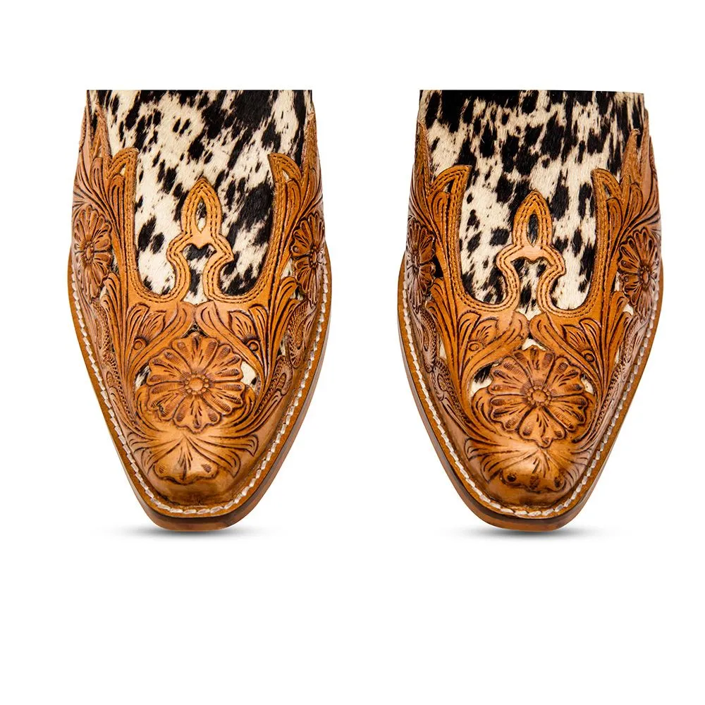 Myra Bag West Street Western Hand-Tooled Leather Booties Boots