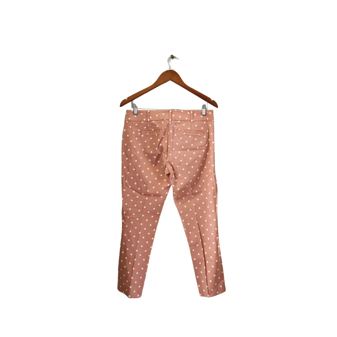 New York & Company 'The Audrey' Pink and White Polka Dot Slim-leg Ankle Pants | Brand New|