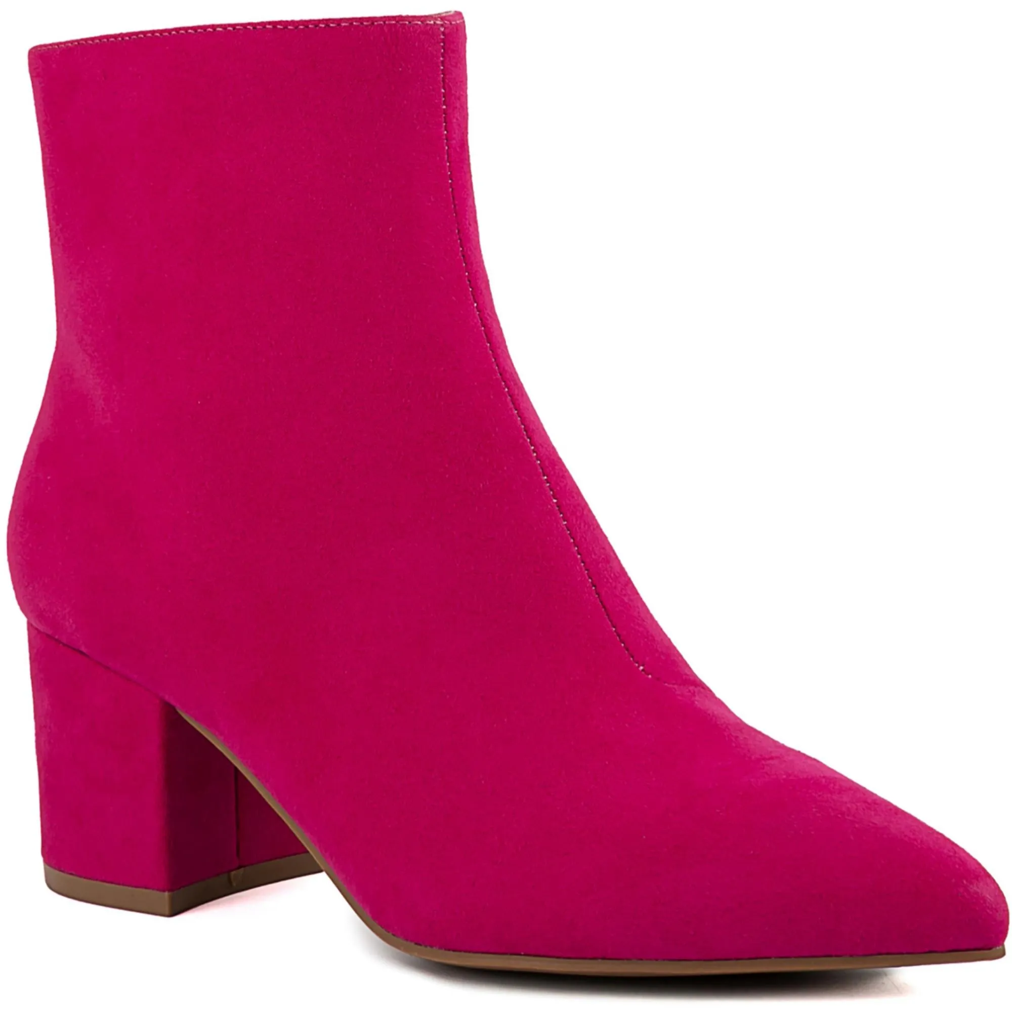 Nightlife Womens Faux Suede Heel Ankle Boots