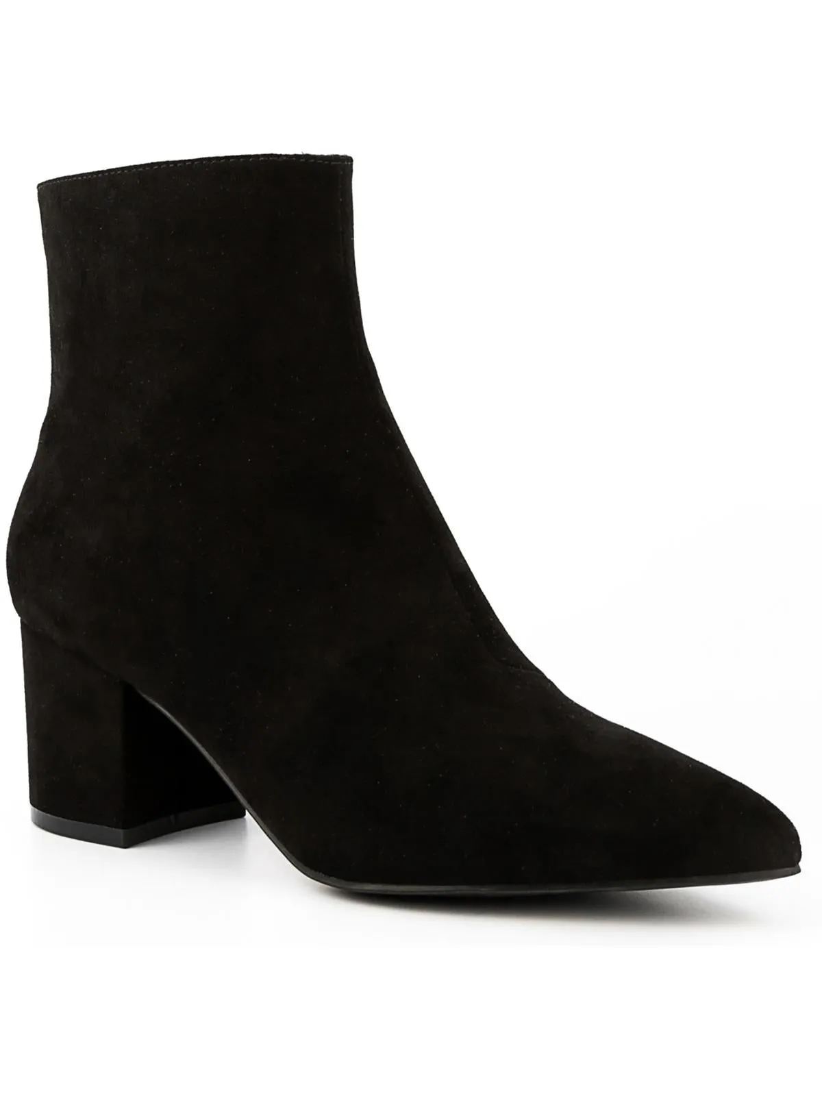 Nightlife Womens Faux Suede Heel Ankle Boots