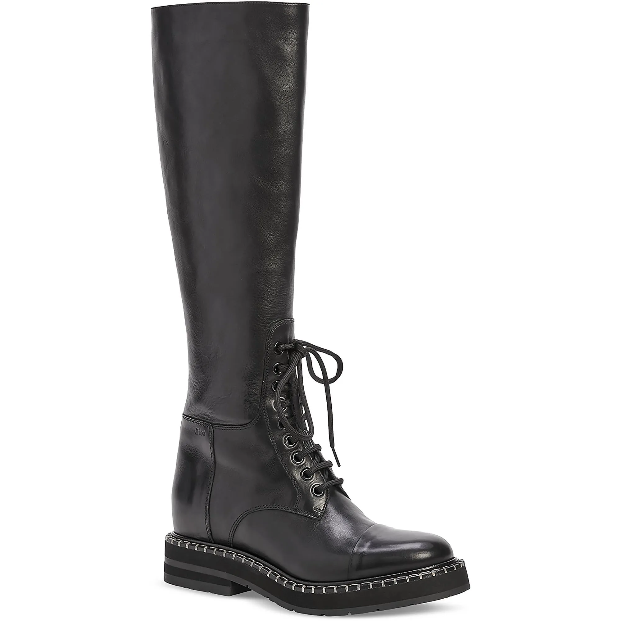 Noua Womens Leather Tall Knee-High Boots