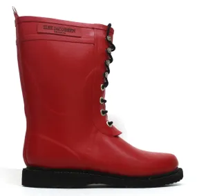 Rub15 Red Women's Mid Calf Wellington Boots