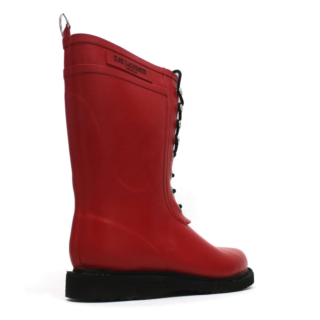 Rub15 Red Women's Mid Calf Wellington Boots