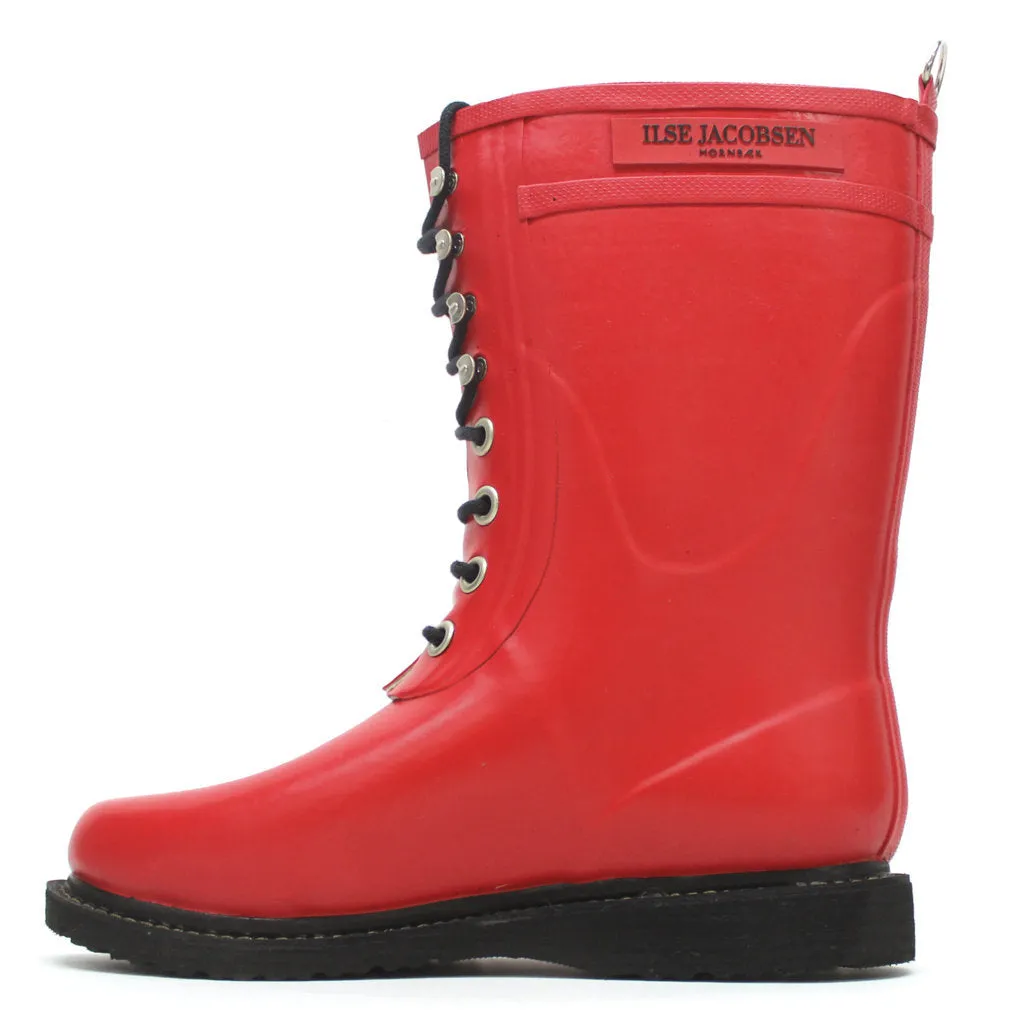 Rub15 Red Women's Mid Calf Wellington Boots