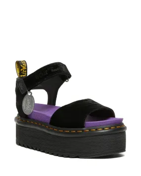 STRAP SANDAL X-GIRL BLACK VELVET PLATFORM