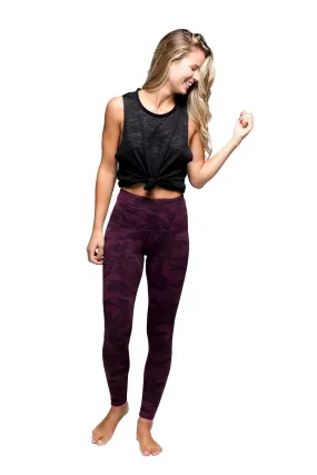 Strut This Teagan Ankle Eggplant Camo Legging