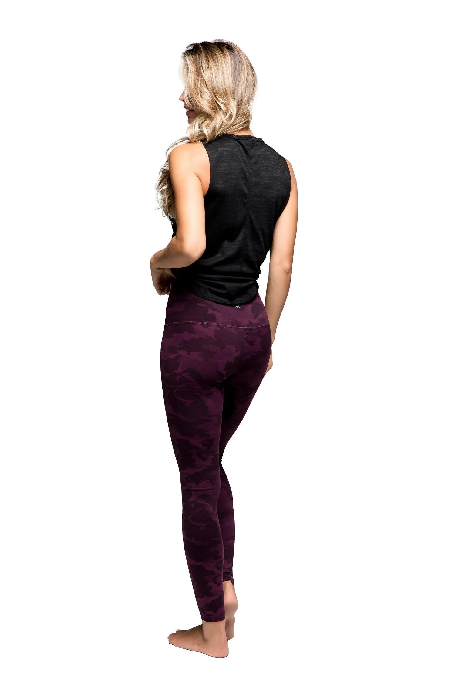 Strut This Teagan Ankle Eggplant Camo Legging