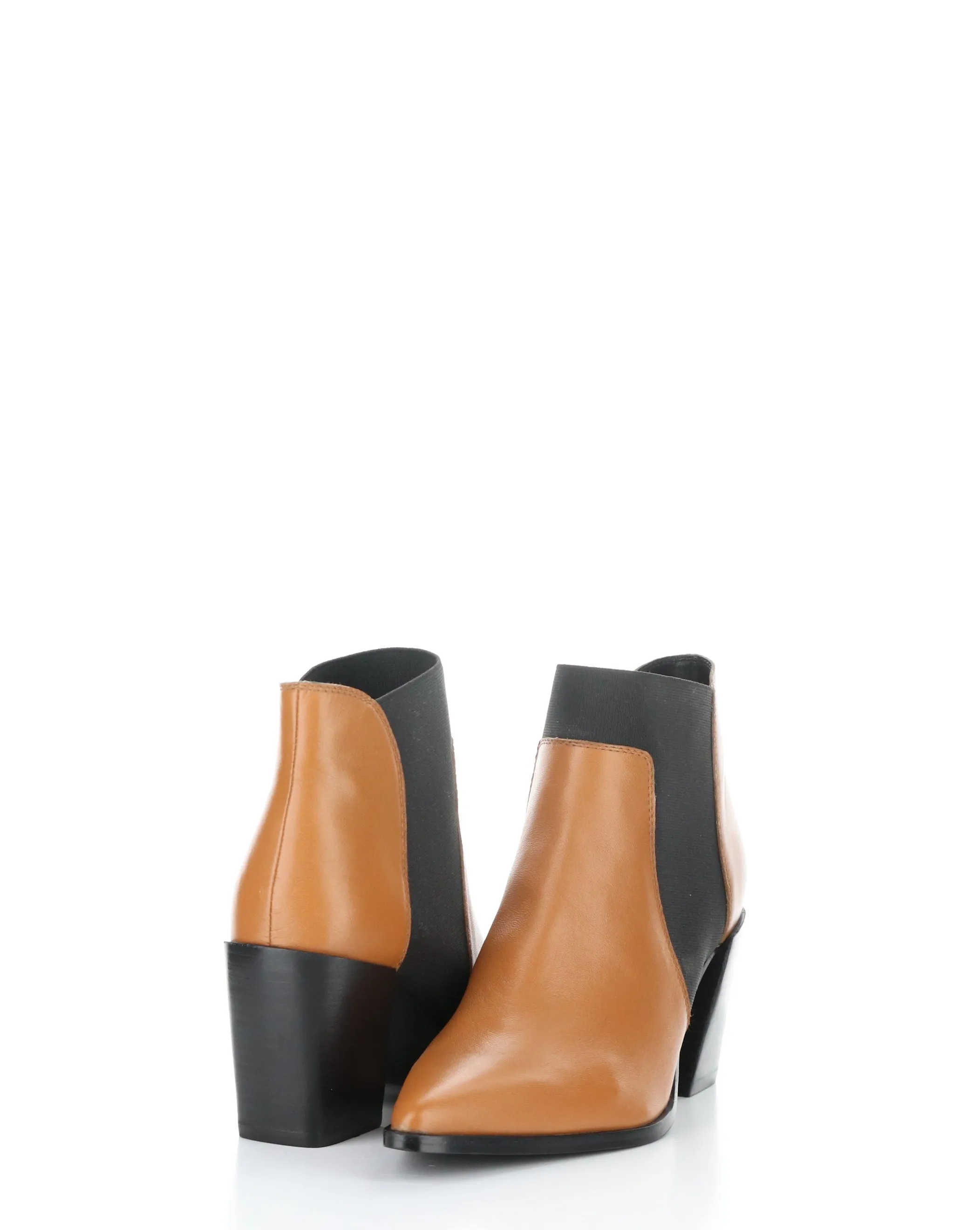 TALLIS COGNAC Pointed Toe Boots