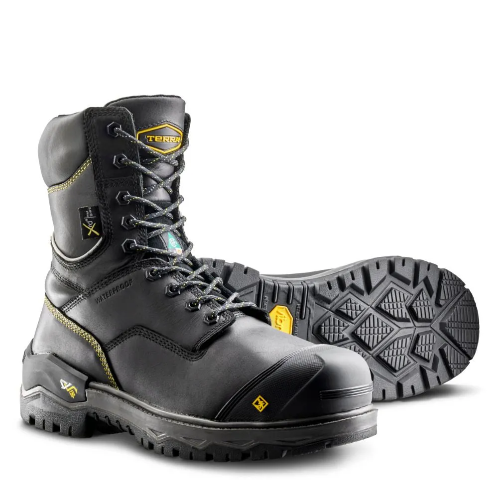 Terra Gantry Men's 8" Composite Toe Work Safety CSA Boot with Internal MET Guard TR0A839CBLK - Black